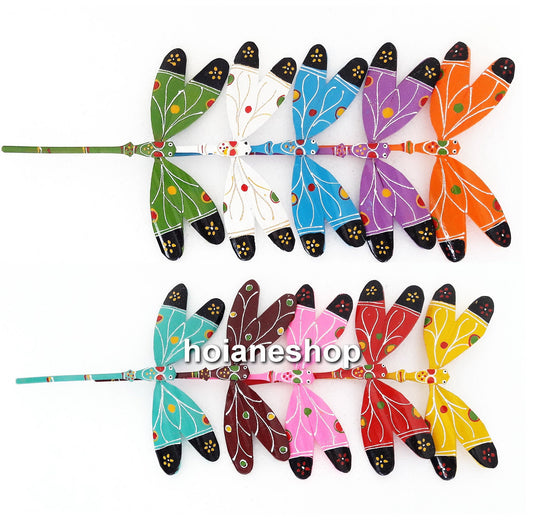 Lot of 10 pcs Balancing Bamboo Butterfly - Hand painted with many colors - Wedding gifts- Birthday gift, gifts for mom, gifts for baby