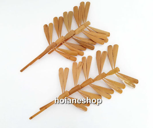 Set 10 pcs Unpainted Self Balancing Bamboo Dragonfly Decoration 4.7''  for Wedding Decor- wedding gifts, gifts for him, gifts for baby