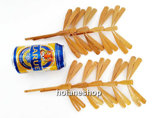 Set 10 pcs Unpainted Self Balancing Bamboo Dragonfly Decoration 4.7''  for Wedding Decor- wedding gifts, gifts for him, gifts for baby