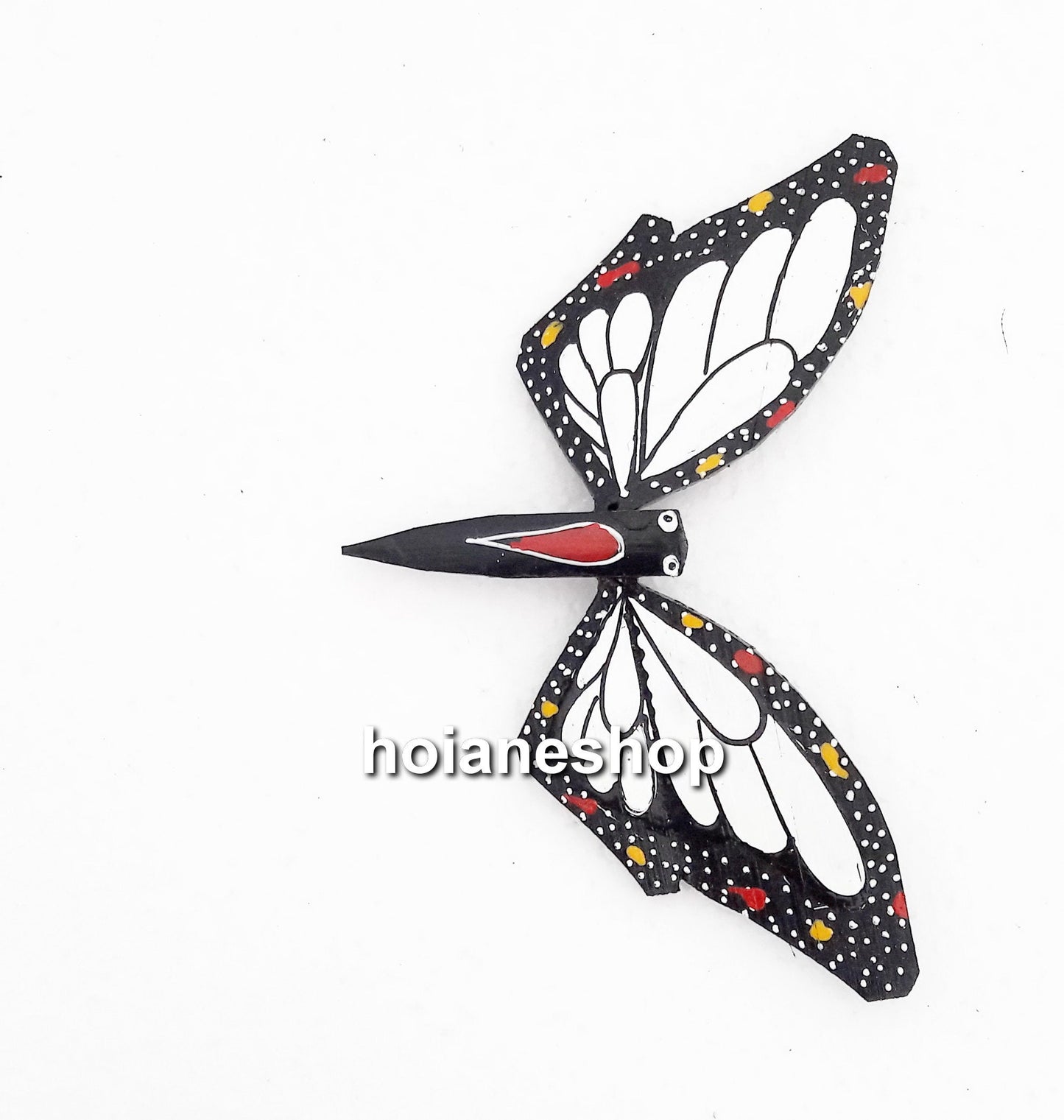 Set of 10 pcs hand-pained bamboo butterfly for children toys, wedding gifts, gifts for mom, gifts for baby