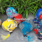 Lot of 20 pcs Hoi An silk lanterns 40cm with flower printing on fabric - silk lanterns for wedding decoration