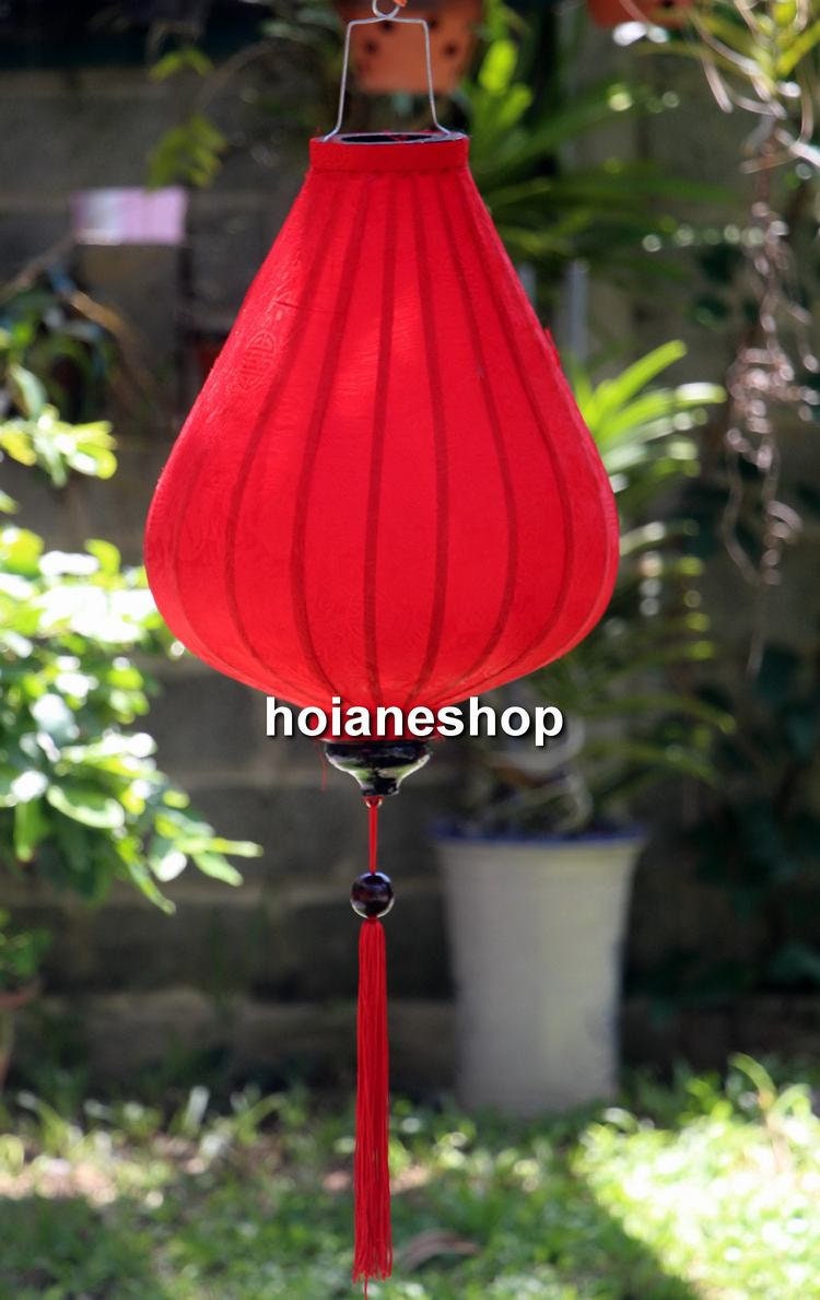 Set 2 pcs Hoi An silk lanterns 22''(55cm) for wedding decor, Garden decor,party decor- Ceiling lantern for Living room decor