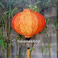 2 pcs Orange Round Vietnam silk lanterns 55cm for wedding garden decor-home art decor-Living room decor- Tent decor-ceiling light decor