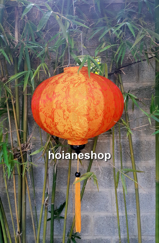 2 pcs Orange Round Vietnam silk lanterns 55cm for wedding garden decor-home art decor-Living room decor- Tent decor-ceiling light decor
