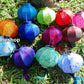 Set 12 pcs Vietnamese silk lanterns 22cm for wedding party decor Round lanterns for restaurant decor Garden decor Outdoor Yard decor