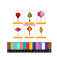 Set of 20pcs bamboo silk lanterns 35cm - Mix shapes and colors with flower fabric for wedding decor - Home decor - Lantern for wedding