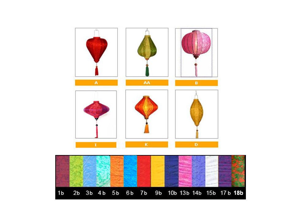 Set 20 Vietnamese HoiAn 3d flower fabric silk lanterns 35cm (Including String light kit of 20 LED bulbs for lighting up lanterns)