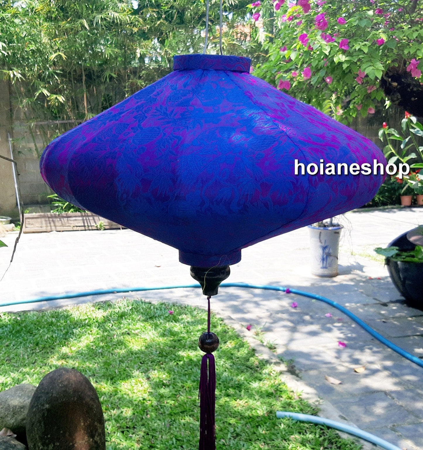 2pcs UFO Hoi An silk lanterns 55cm for wedding decor, Home decor, Wedding decor, Living room lamp, Garden decor, Lantern for coffee shop