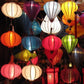 Set 16 Vietnam bamboo silk lanterns 35cm Wedding decorations Home decor Garden decoration Hoi An silk lantern Lamp for wedding decor