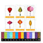 Set 16 pcs Vietnam silk lanterns for ceiling decor, ceiling light for living room decor, kitchen decor, restaurant lobby decor