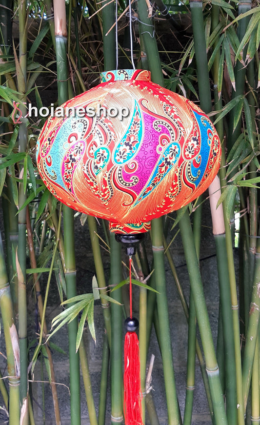 Set of 4 pcs flower silk lanterns 40cm- Vietnam silk lantern for wedding decor, garden decor, home decor, restaurant decor, lobby decor