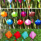 Set 16 pieces of Vietnamese silk lanterns 22cm for Christmas decor Lanterns for Christmas tree decor Lamps for restaurant lobby decor