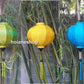 Set 3 pcs Vietnam hoi an silk lanterns 35cm for wedding decor Outside party garden decor Restaurant decor Balcony decor Porch decor