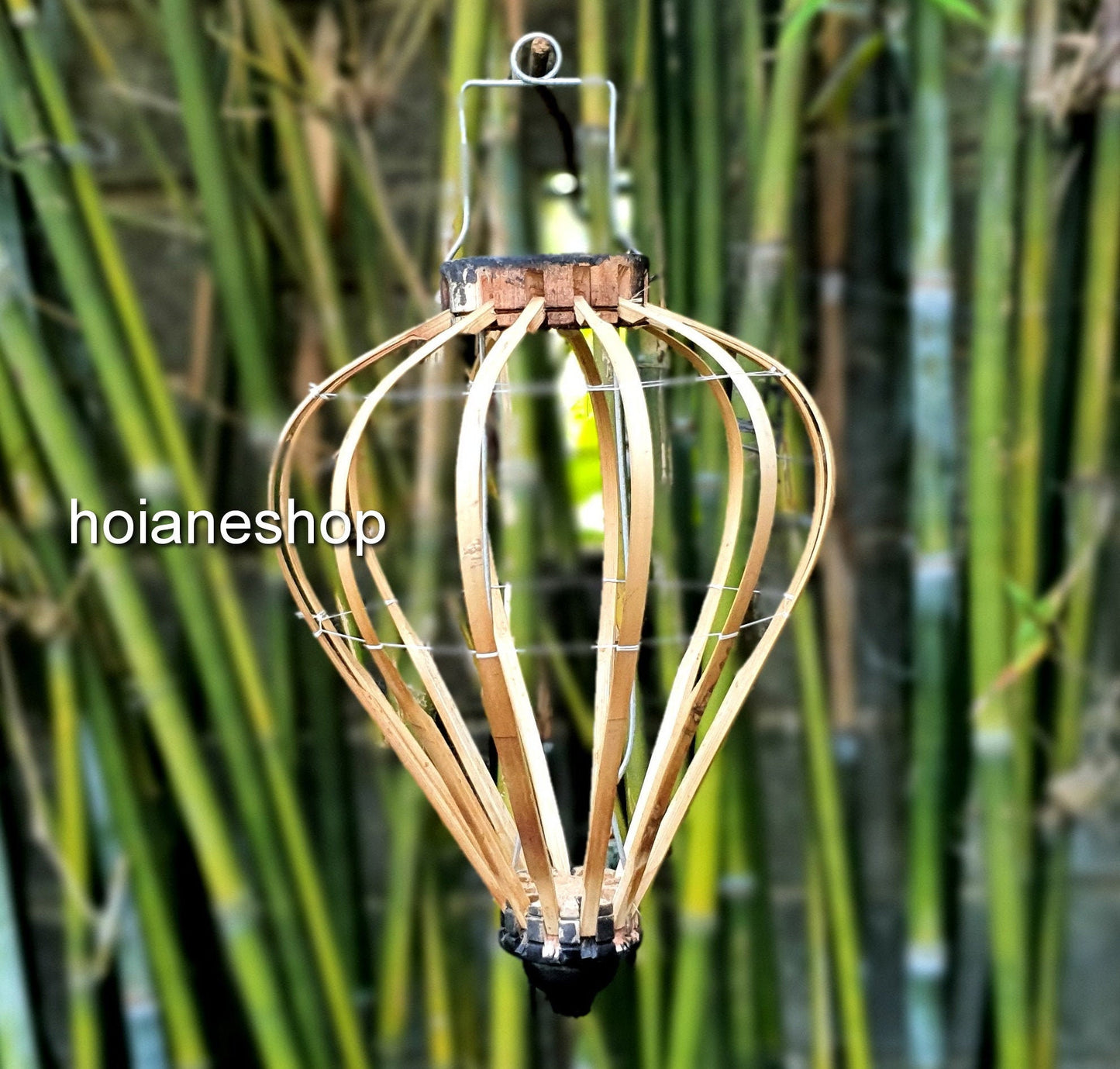 Set 4 pcs of 35cm bamboo frame for Vietnamese silk lanterns for ceiling decoration, garden decoration