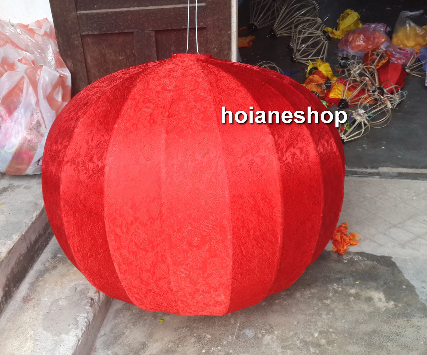 Hoi An Big silk lantern 48'' (120cm) for wedding decoration, events decoration, gadren decoration