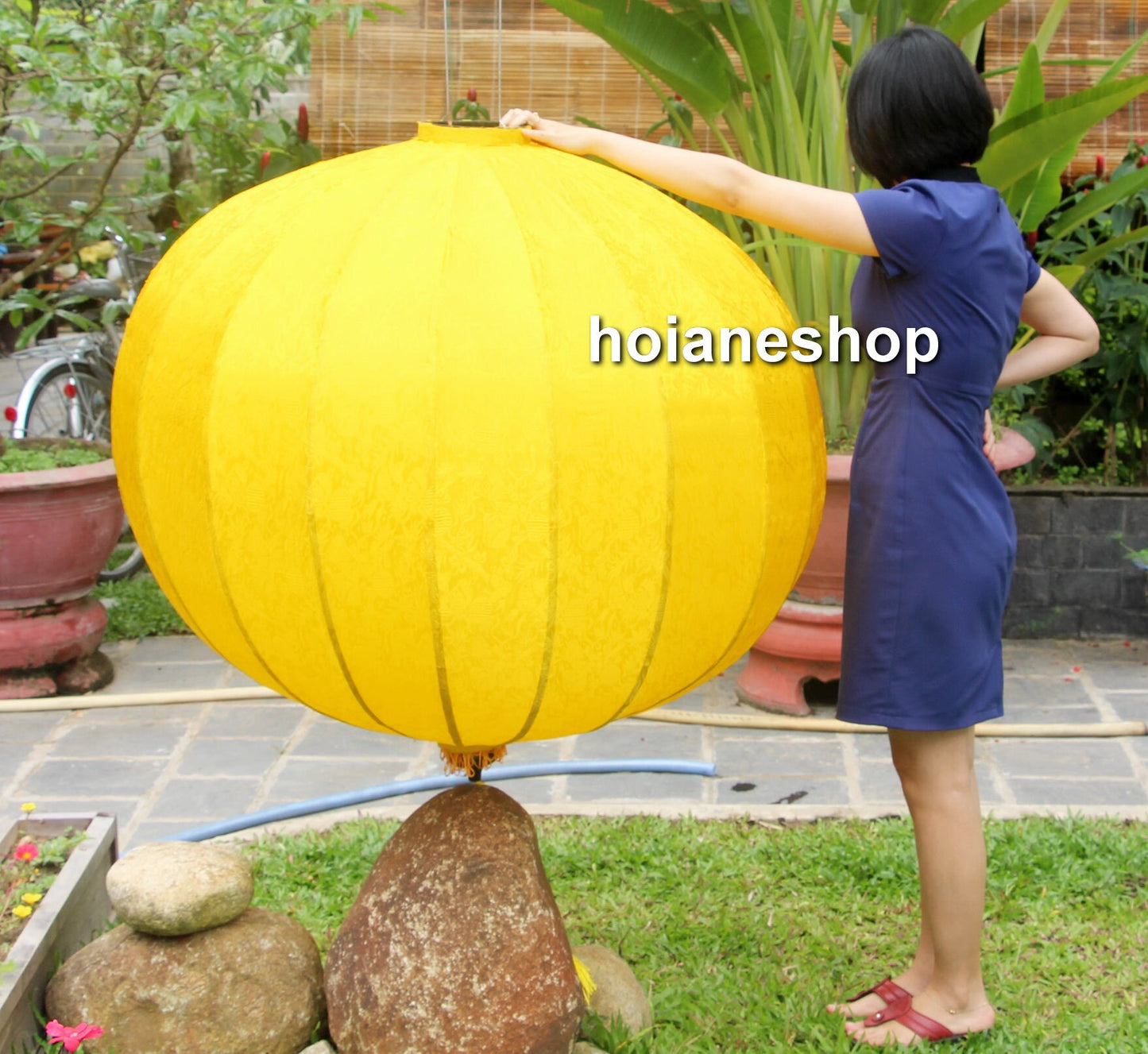 Big Bamboo Silk Lanterns 120cm for Wedding Garden Party Decoration Large Lanterns for Events Decoration Ceiling Lights for Living Room