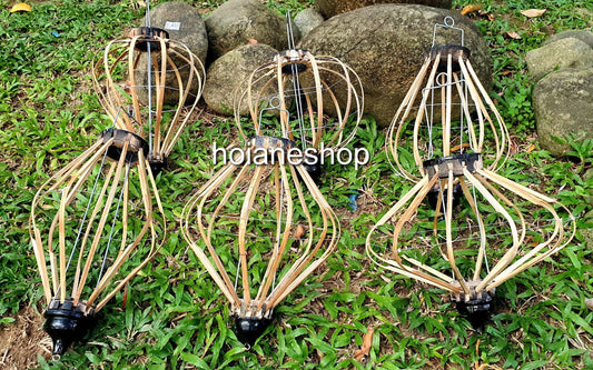 Set 6 pcs of 35cm bamboo frame for Vietnamese silk lanterns. Home decorating. Garden decorating