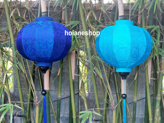 Set of 2 Hoi An bamboo silk lantern for wedding decor - lantern for garden decor - lantern for lobby decor - lantern for outside party decor