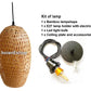 Bamboo Lamp (37cm), Ceiling light, Rattan Lamp for Ceiling hanging Living room, Kitchen Decoration, Bedroom decoration