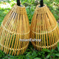 Set of 2 pcs handmade bamboo lamp (10 inches) for ceiling hanging, garden decoration, balcony decoration