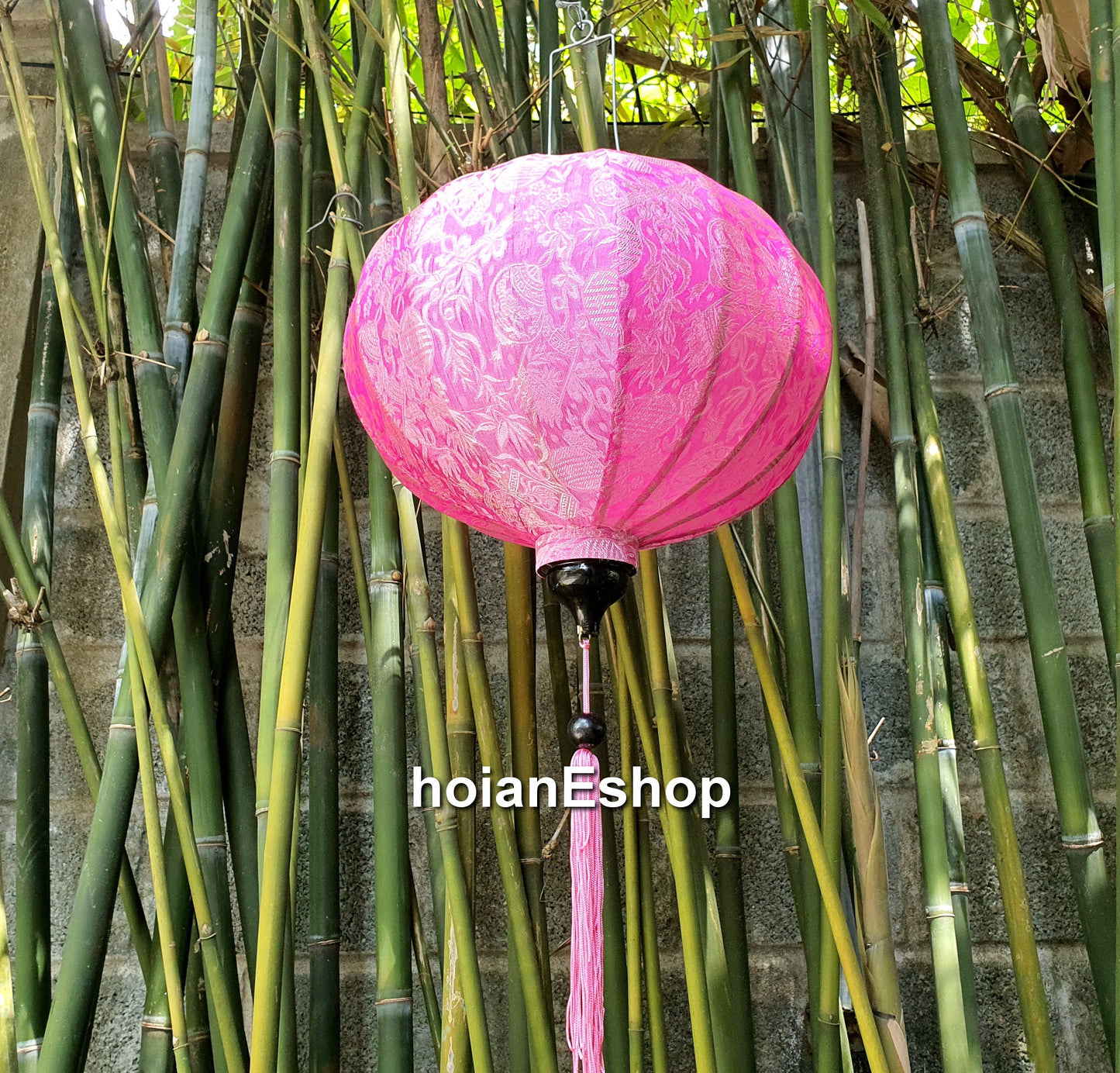 Set 4 pcs of 45cm Vietnam bamboo silk lanterns for balcony decor, garden decor, ceiling light decor, restaurant decor, wedding tent decor