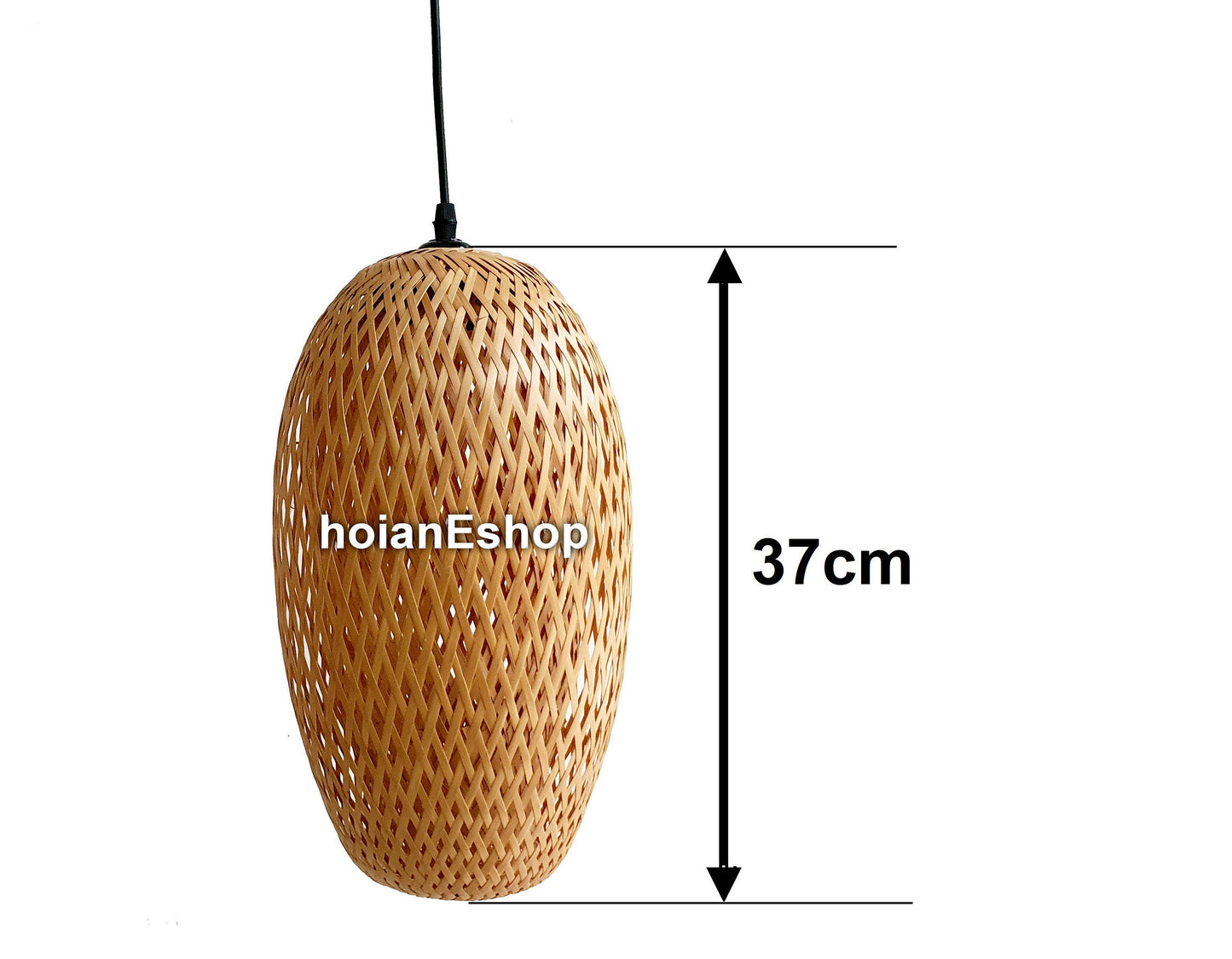 Bamboo Lamp (37cm), Ceiling light, Rattan Lamp for Ceiling hanging Living room, Kitchen Decoration, Bedroom decoration