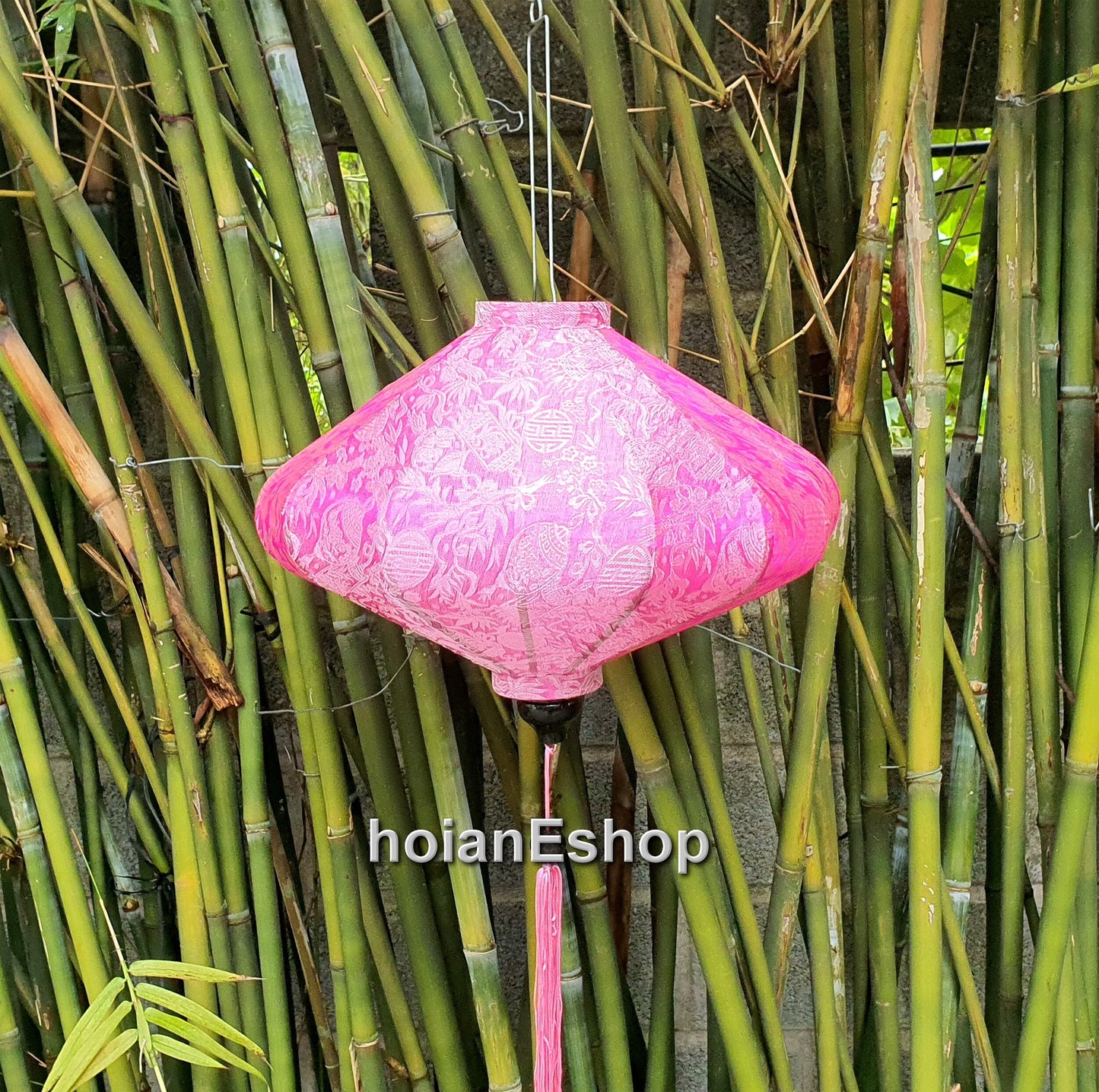 Vietnamese lanterns 45cm for wedding decor - Set of 6 pcs - Bamboo lanterns for Garden decor Porch decor Events decoration Christmas