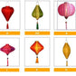 Vietnam bamboo silk lanterns 45cm (2pcs) Wedding decoration. Home lamp. Garden decoration. Hoi An lantern