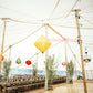 Set 2 Vietnamese Big Silk Lanterns for Wedding Tents Decoration - Big latnerns for Restaurant decor - Large lanterns for Ceiling Decoration