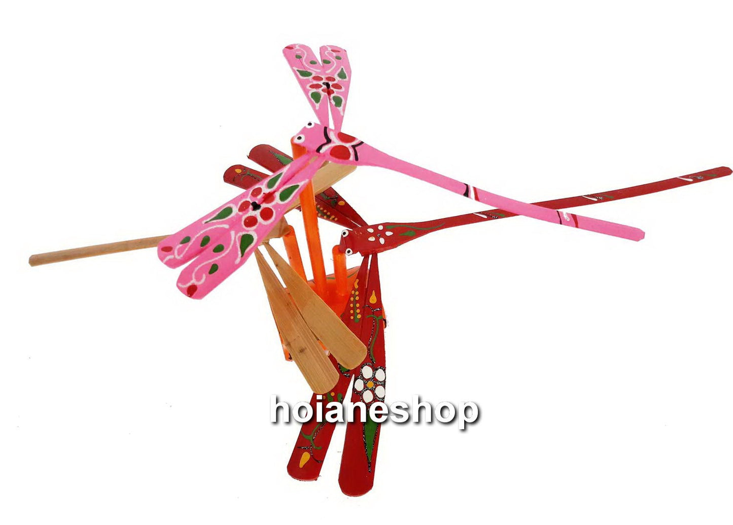 Set 40 pcs Self Balancing Bamboo Dragonfly (20cm) for wedding gifts, birthday gifts, gifts for children