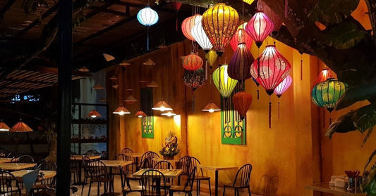 Set of 20 pcs Vietnamese bamboo silk lanterns, lanterns for restaurant decor, wedding decorations, decor restaurant vietnam style
