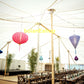 Set 2 pcs Bamboo silk lanterns (90cm) for wedding party decoration, ceiling lamp for living room decoration