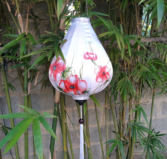 Hoi An bamboo silk lanterns Hand-painted on fabric Wedding decoration Home lamp Garden decoration Hand painting lantern Custom made lanterns