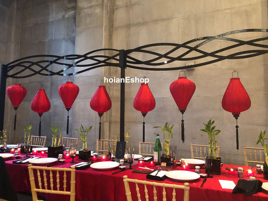 Set of 8 pcs silk lantern 40cm for restaurant decoration-ceiling light for restaurant-lantern for garden-lanterns for porch restaurant decor