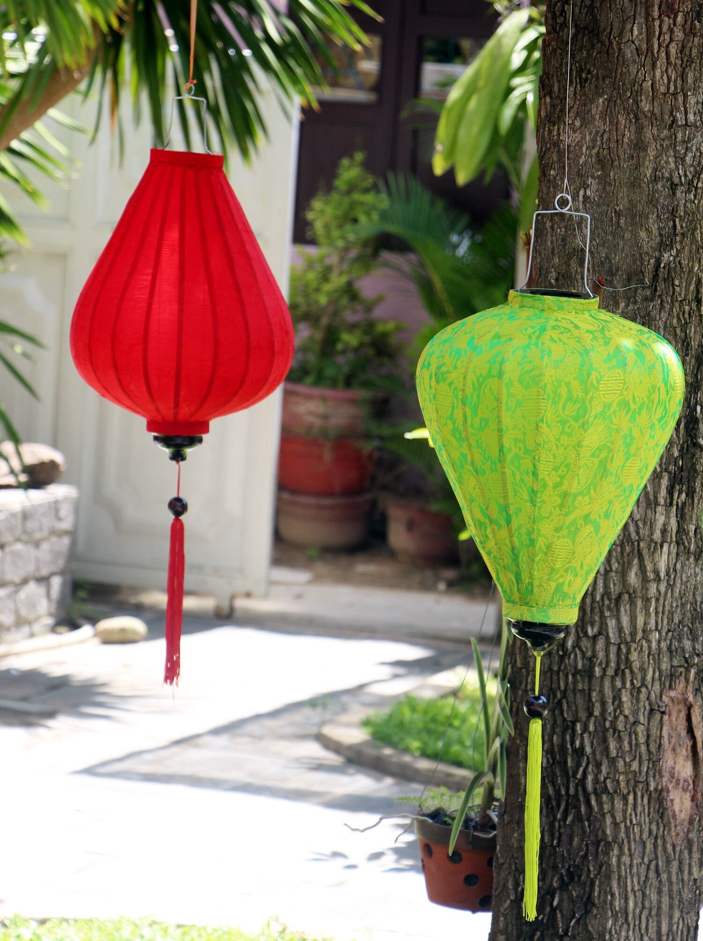 Set of 20 silk lanterns 55 cm for restaurant decor - outdoor and patio decor- outdoor lamp shades- outdoor lighting hanging, wedding lantern
