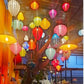 Vietnam bamboo silk lanterns - 3D printed fabric with flowers - Lanterns for wedding - lamp for garden decor - lanterns centerpieces