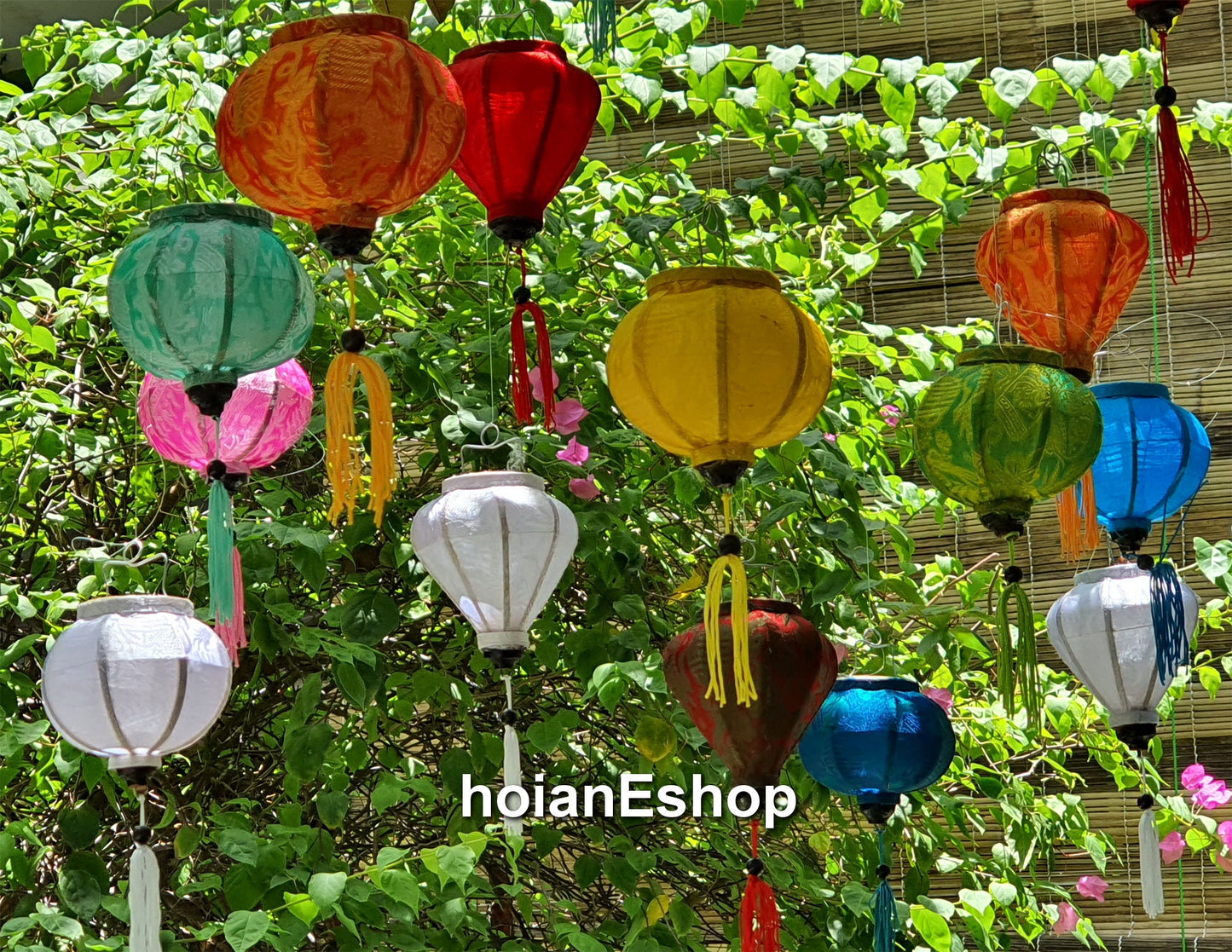 Set of 24 mini silk lanterns (10cm) for New year decor, Vietnamese silk lanterns for garden decor, home decor,wedding gifts,bedroom decor