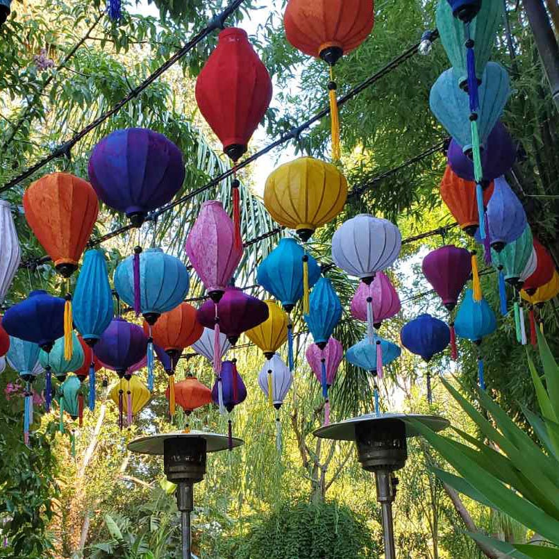 Lot of 20 pcs hoi an silk lanterns 40cm for wedding decor- Garden decor Home decor Lanterns for ceiling decor Lanterns for restaurant decor