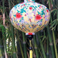 Set of 4 pcs Vietnamese silk lanterns (40cm) with flower fabric for - Vietnam silk lanterns for garden wedding decoration