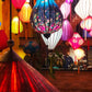 Hoi An silk lanterns - 3D printed fabric with flowers - silk lanterns for outdoor - lanterns for garden decor- spa décor for living room