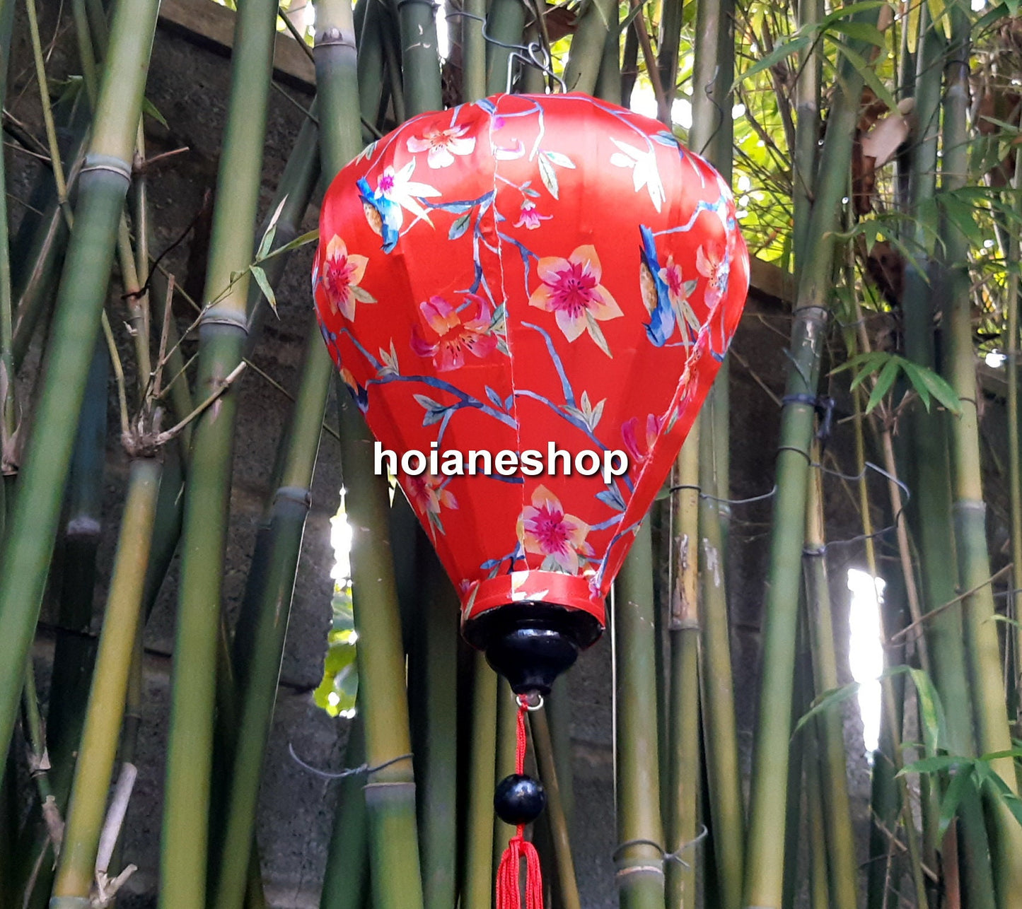 Set of 4 pcs 40cm bamboo silk lanterns- Hoi an silk lantern wedding decorations, wedding lantern decor, lanterns for wedding garden decor