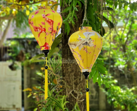 Set 2 pcs flower silk lanterns for outside party decor wedding decor - lantern for restaurant decor - balcony decor- back yard decor