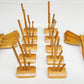 Set 10 pcs unpainted bamboo dragonflies and 10 pcs bamboo stand for dragonfly for children gifts for baby, natural toy for children