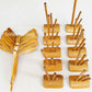 Set 10 pcs unpainted bamboo dragonflies and 10 pcs bamboo stand for dragonfly for children gifts for baby, natural toy for children