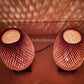 Set of 2 pcs handmade bamboo lamp shade 26cm for bedroom decor, living room decor, bamboo bedside lamps for bedroom