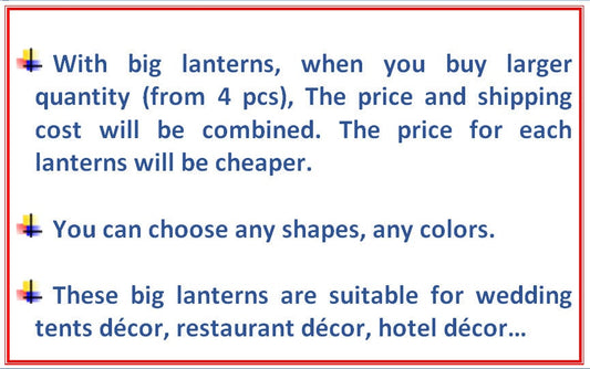 Hoi An Big silk lantern 48'' (120cm) for wedding decoration, events decoration, gadren decoration