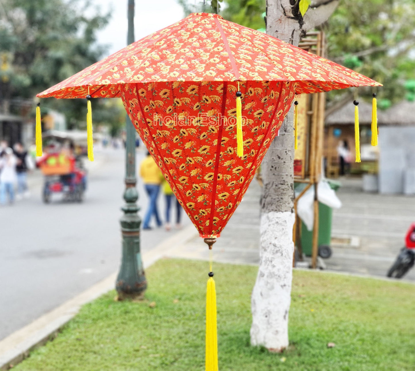 Vietnam Big Umbrella Silk Lantern 120cm For Outdoor Festival Decorative Wedding Tents Decoration Events Decorative Garden Decorative