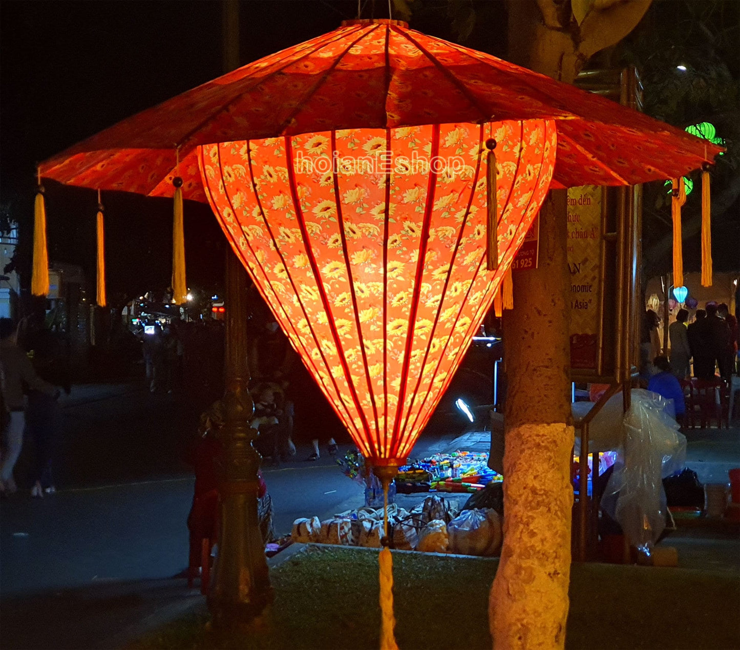 Vietnam Big Umbrella Silk Lantern 120cm For Outdoor Festival Decorative Wedding Tents Decoration Events Decorative Garden Decorative