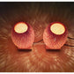Set 2 pcs bamboo bedside lamp (20cm) with light bulb and dimmer for home decoration, Natural wooden stand