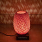 Bamboo bedside lamp 22cm with light bulb and dimmer for Bedroom - Table lamp - Desk lamp - Floor lamp for living room